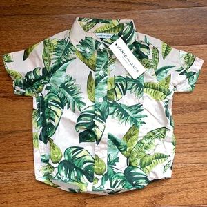 Janie & Jack Floral Button Down | Size 12-18 months